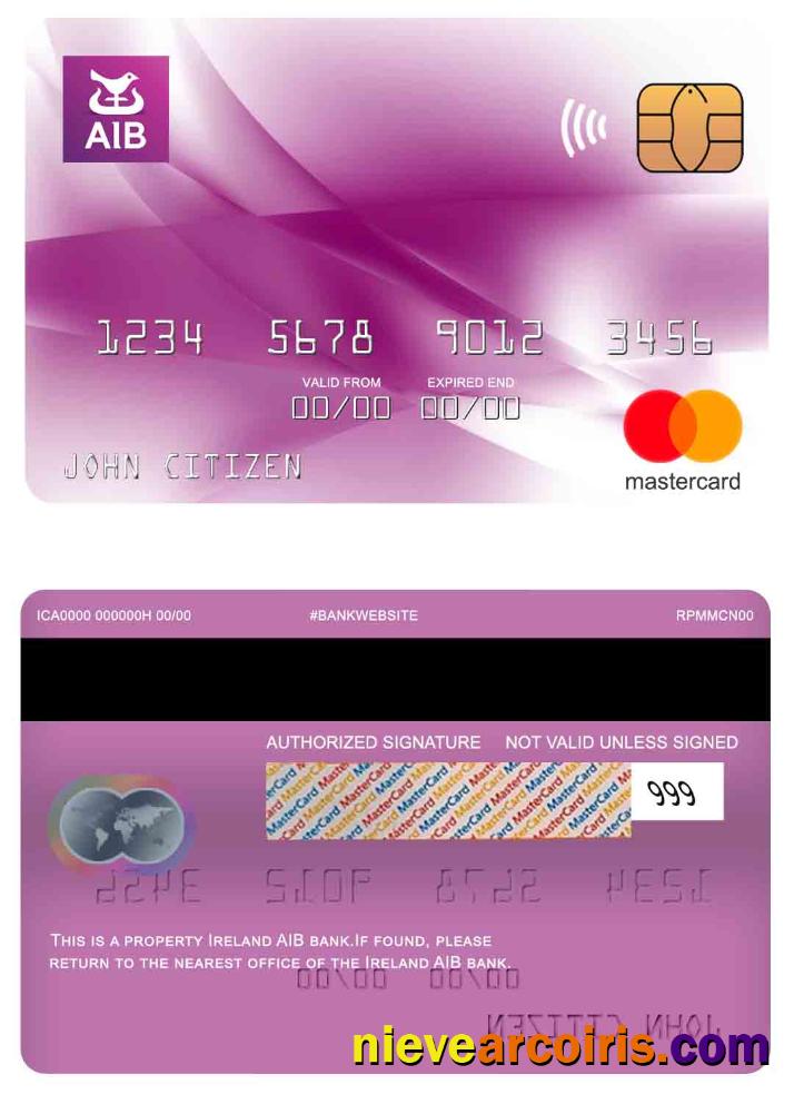 Ireland AIB bank mastercard